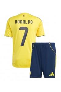 Fotbalové Dres Al-Nassr Cristiano Ronaldo #7 Dětské Domácí Oblečení 2025-26 Krátký Rukáv (+ trenýrky)